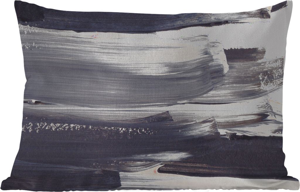 MuchoWow Outdoor Kissen - Farbe - Schwarz - Design - 60x40 cm - Wetterfest - Lounge Kissen - Zierkissen - Kissen für Innenräume