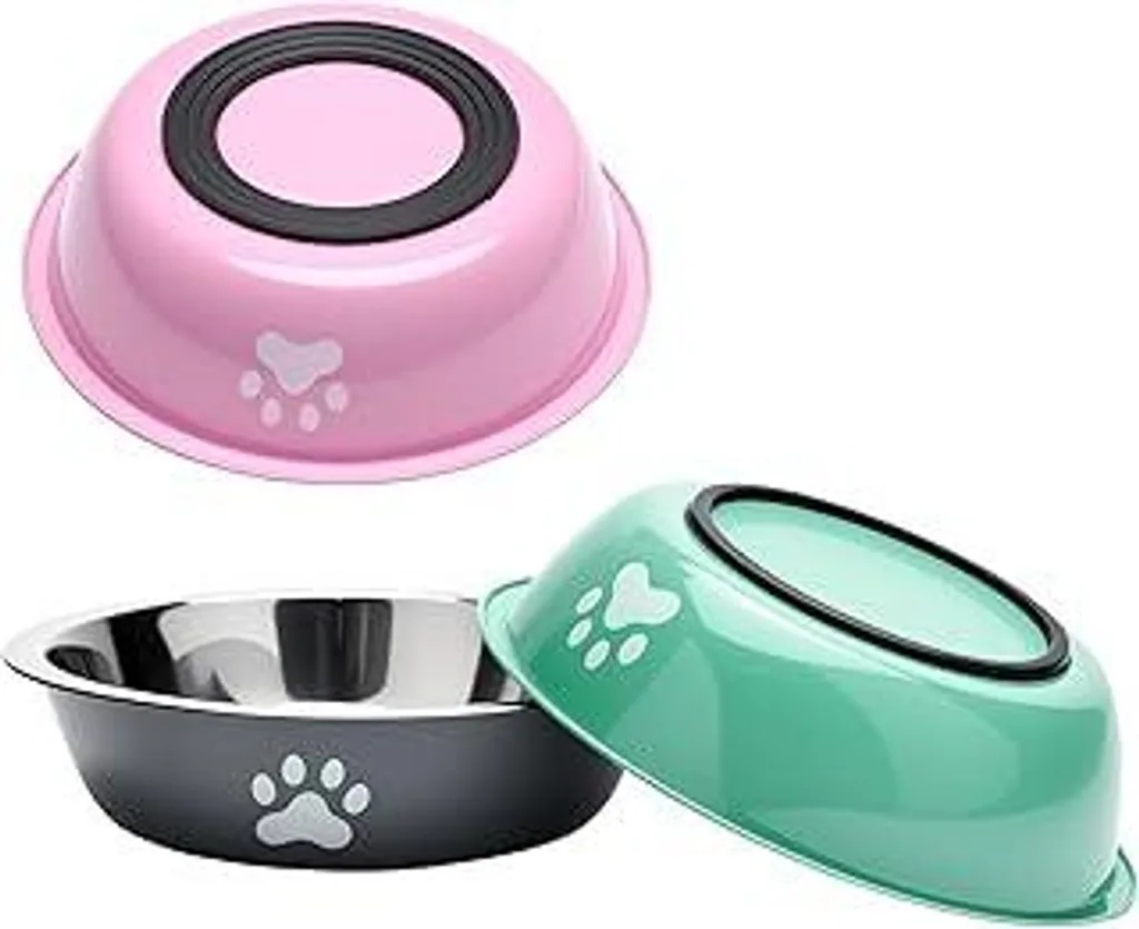 Recensione Set 3 Ciotole Cani 860ml Acciaio Inox Silicone Antiscivolo