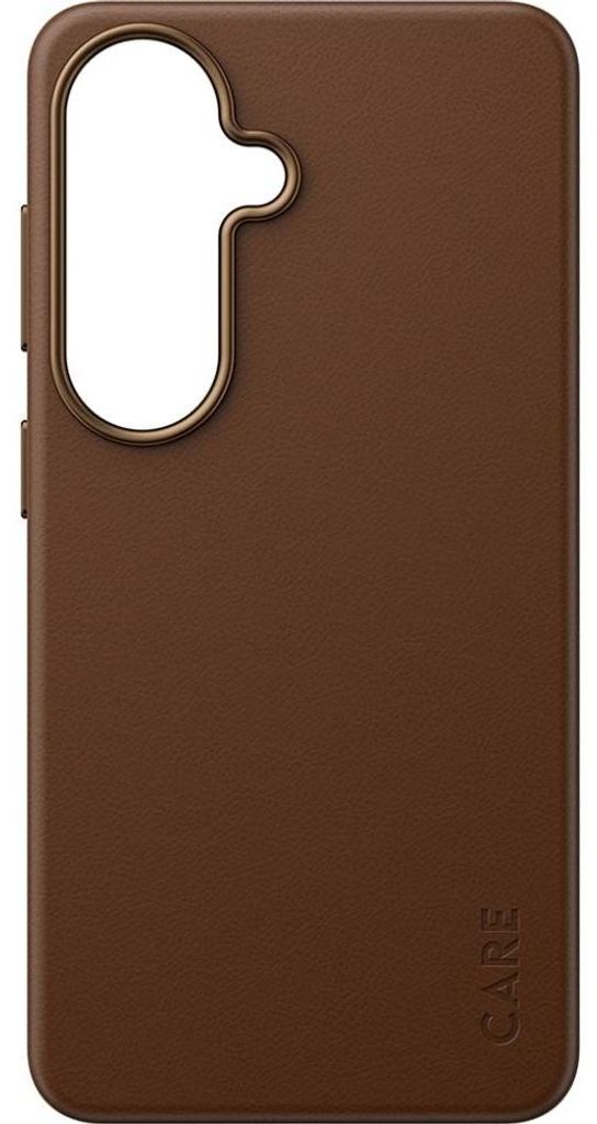 Handyhülle aus veganem Leder für Galaxy S26, CARE by PanzerGlass Solo mit MagSafe, Braun