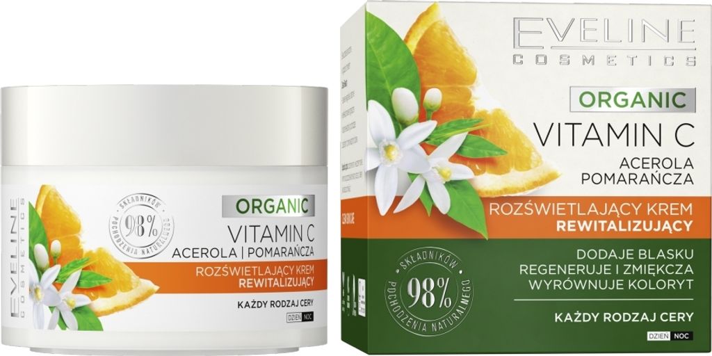 Eveline Cosmetics Organic Vitamin C Rozświetlający krem Zdjęcie produktu 