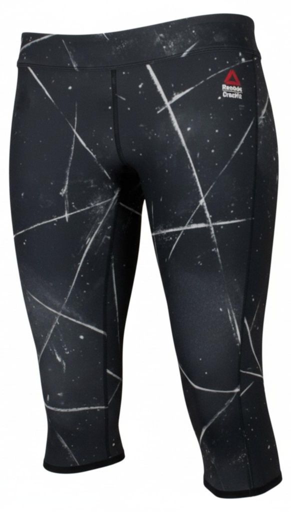 Reebok Damen Reversible Chase Capri 3/4 Hose Trainingshose Sporthose BK1136 2XS
