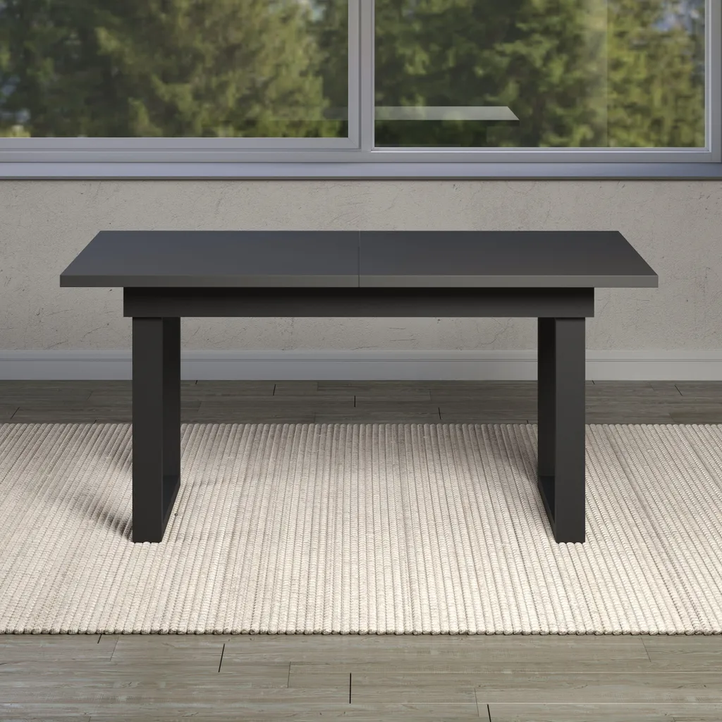 Table de Repas avec Rallonge Anthracite UniversalS Plateau Résistant - 13