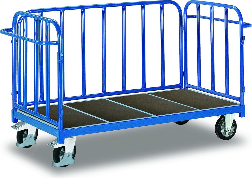 Variofit Dreiwandwagen mit senkrechten Streben in 6 Größen/Traglasten, Ladefläche:1305x845 mm, Tragkraft:1200 kg