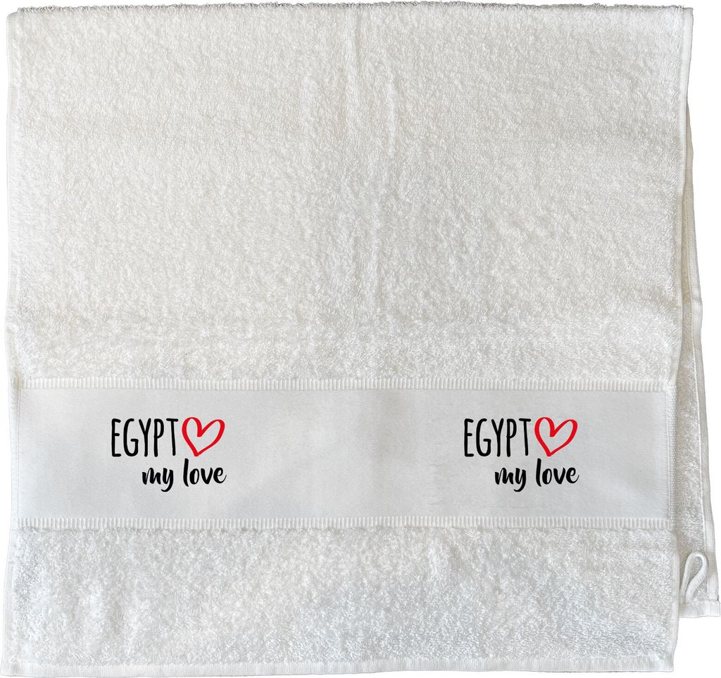 Huuraa Handtuch Egypt my love 50x100cm White Baumwolle Handtuch Geschenkidee