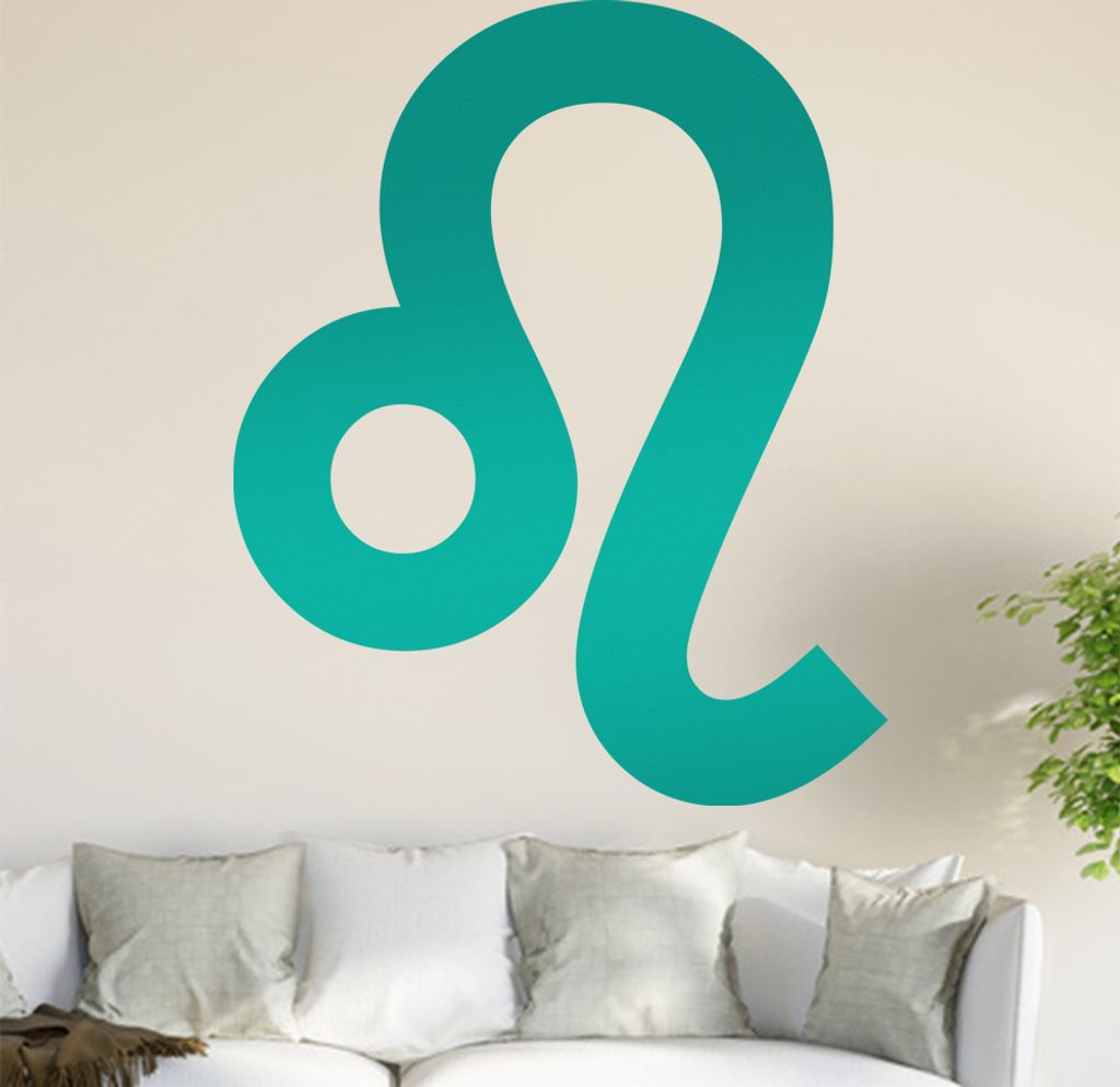 Sternzeichen: Löwe Wandtattoo in 6 Größen - Wandaufkleber Wall Sticker - Dekoration, Küche, Wohnzimmer, Schlafzimmer, Badezimmer