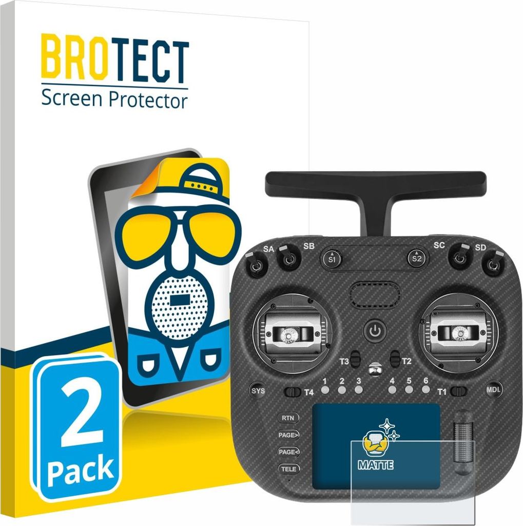 2x BROTECT Schutzfolie für Radiomaster TX15 Max Displayschutz Displayschutzfolie Folie Matt Entspiegelungsfolie