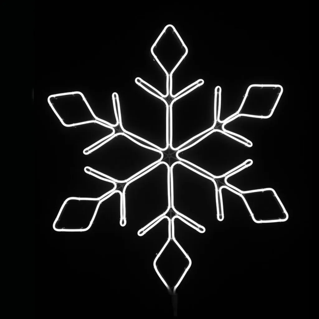 Flocon Lumineux 600 LED Blanc Froid IP44 pour Façade et Jardin de Noël