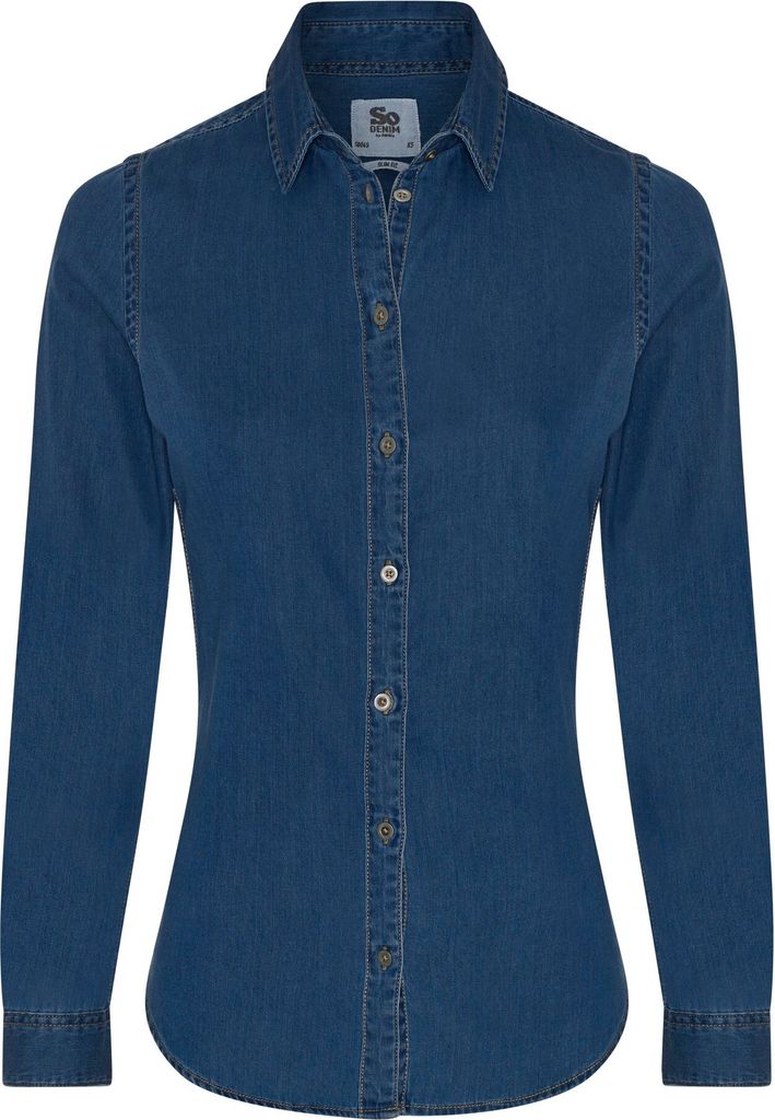 AWDis So Denim Damen Jeanshemd Lucy RW6178 (XL) (Dunkelblau)