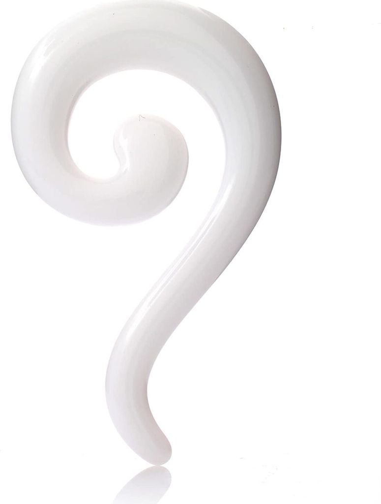 Karisma Ohr Dehnung Schnecke Spirale Expander Acryl UV Weiss - 1818.WH.2mm