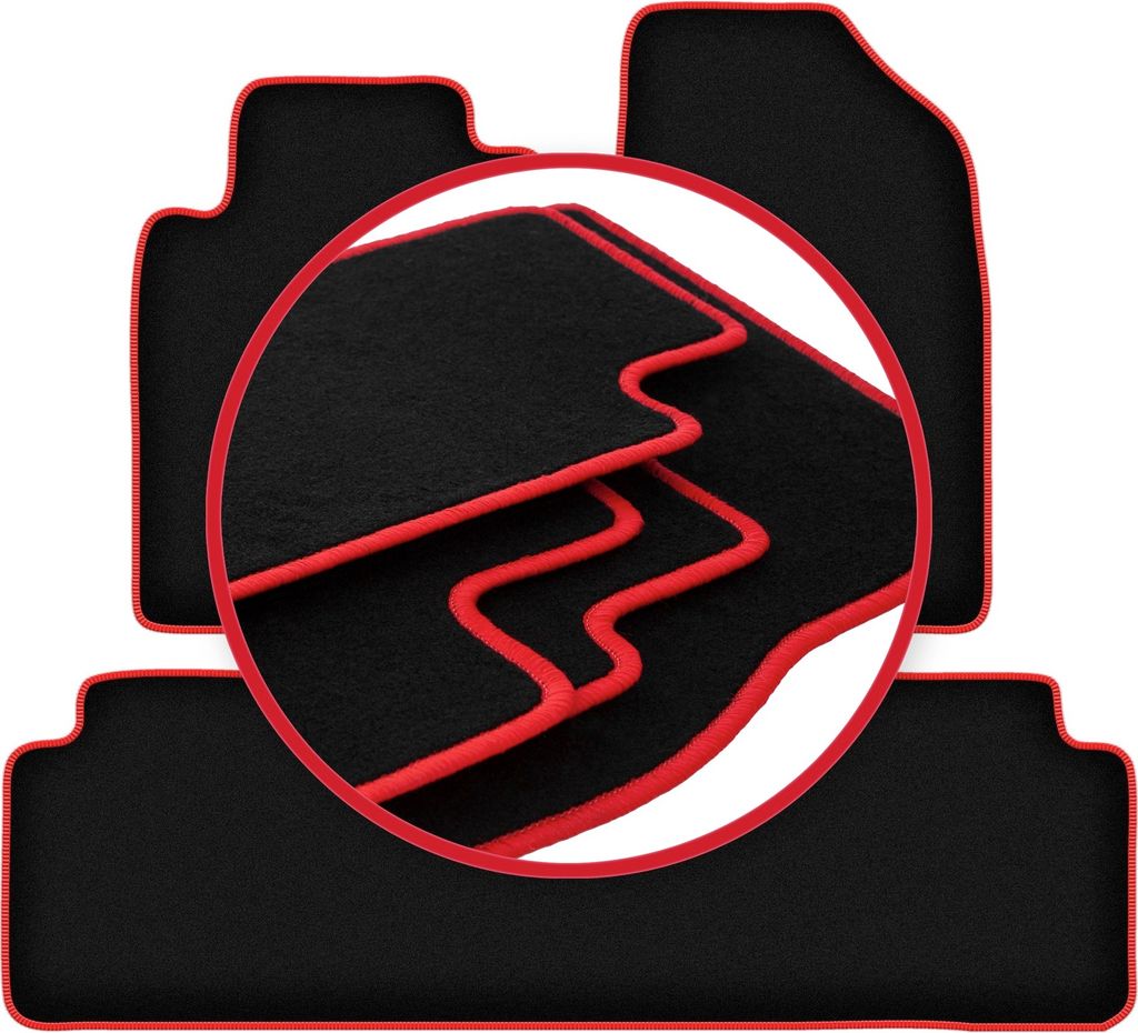 CARLUX-RED Autofußmatten für: Toyota Camry V Limousine (1996-2001)