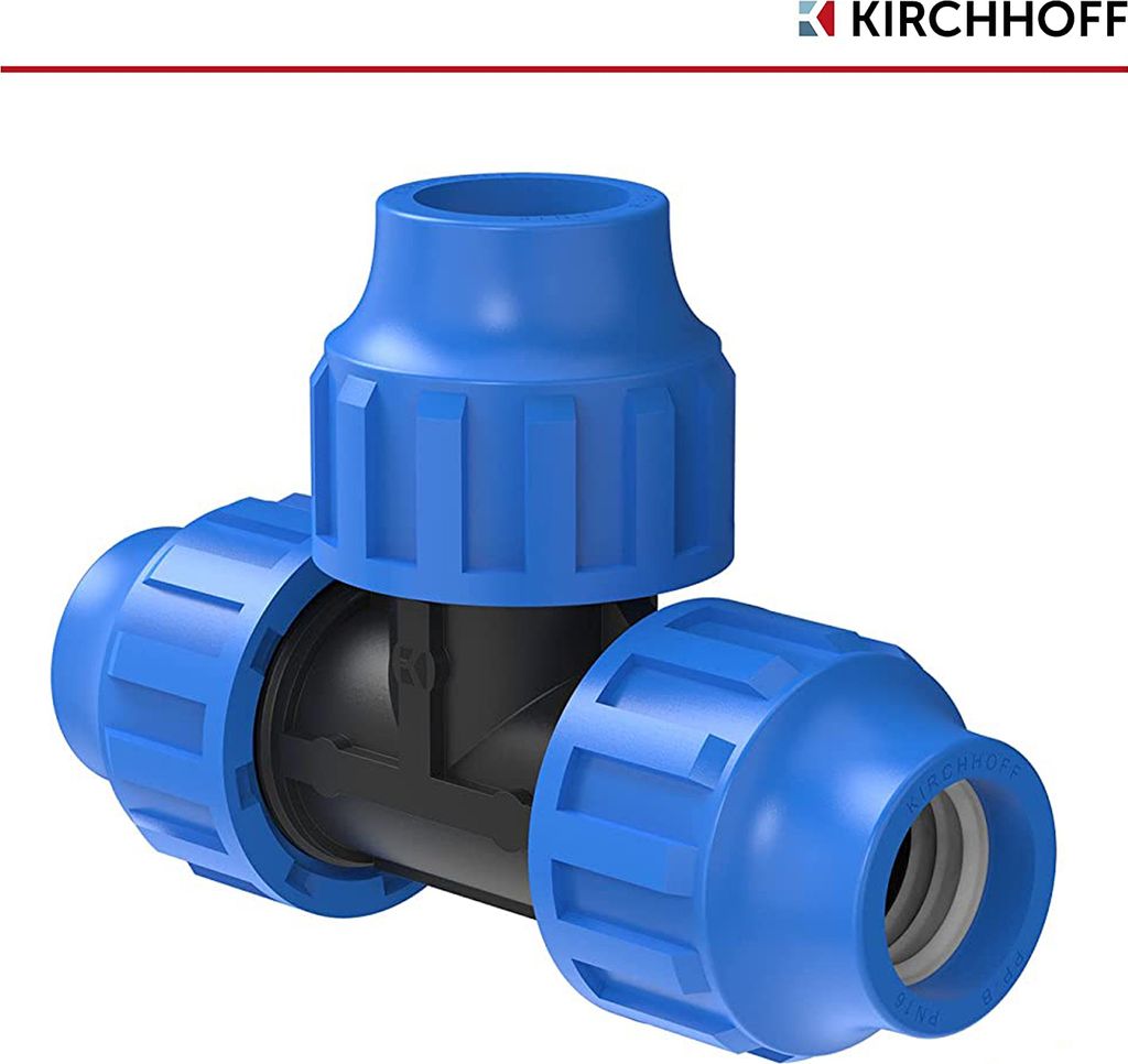 KIRCHHOFF T-Stück Kunststoff , 32 x 32 x 32 mm, für HDPE Produktbild 