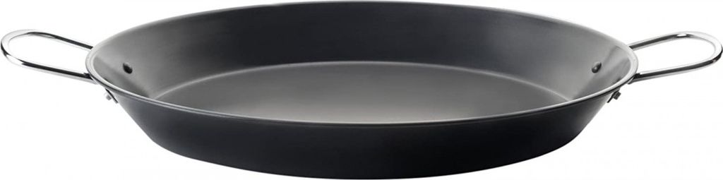 Ibili Gandia Paella 501032 Bratpfanne, 32 cm max. Durchmesser, Gusseisen/Gussaluminium, Induktionsherd-geeignet, Antihaftbeschichtung