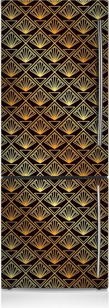 Kühlschrankmagne Kühlschrank Magnetfolie Dekoration 60x190 cm - Art Deco-Stil.