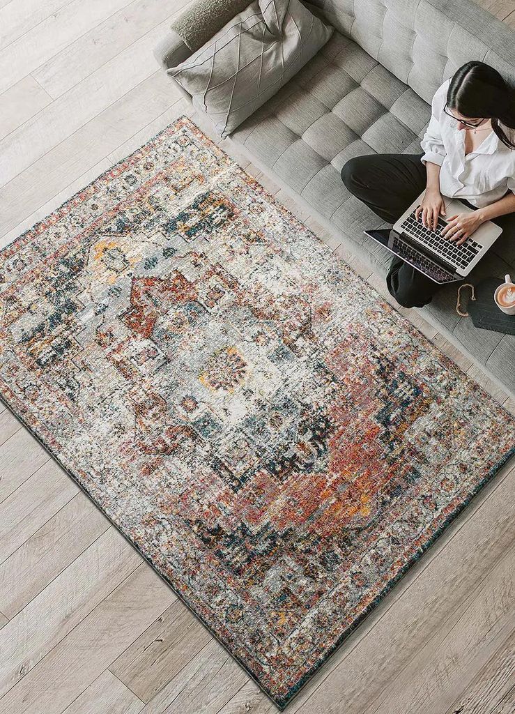 ATTICGO Kurzflorteppich SHIRAZ Abstrakt in Mehrfarbig, 140x200 cm