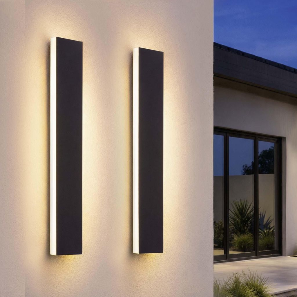 Ledvion 2x Lange Villa LED Außenwandleuchte lang 60cm IP65 Produktbild 