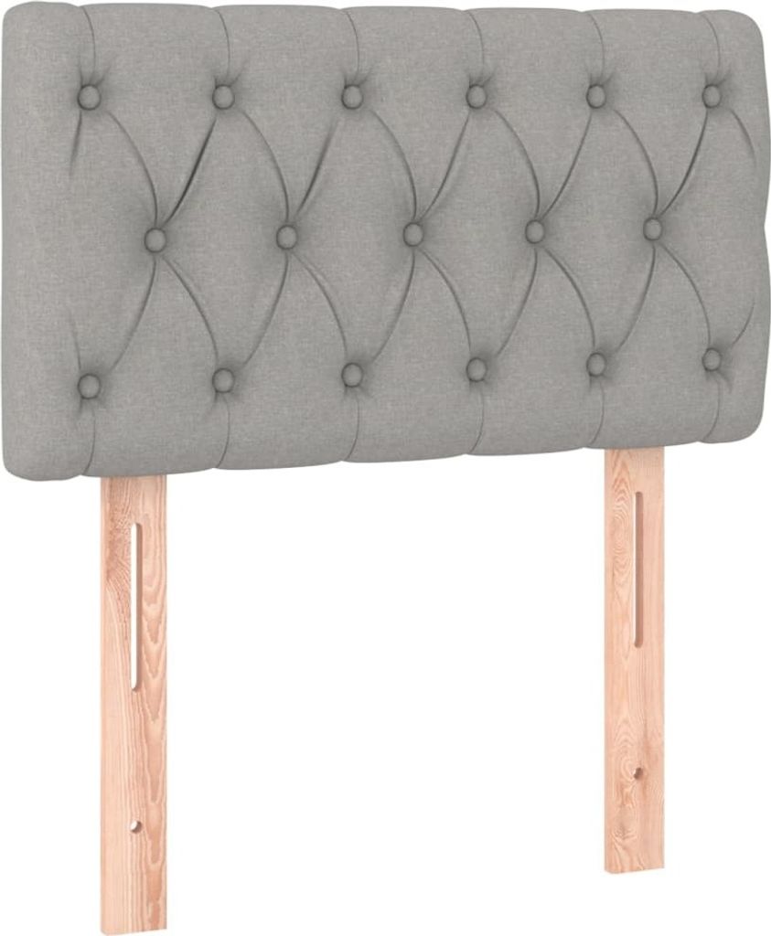 Kopfteil Hellgrau 80x7x78/88 cm Stoff