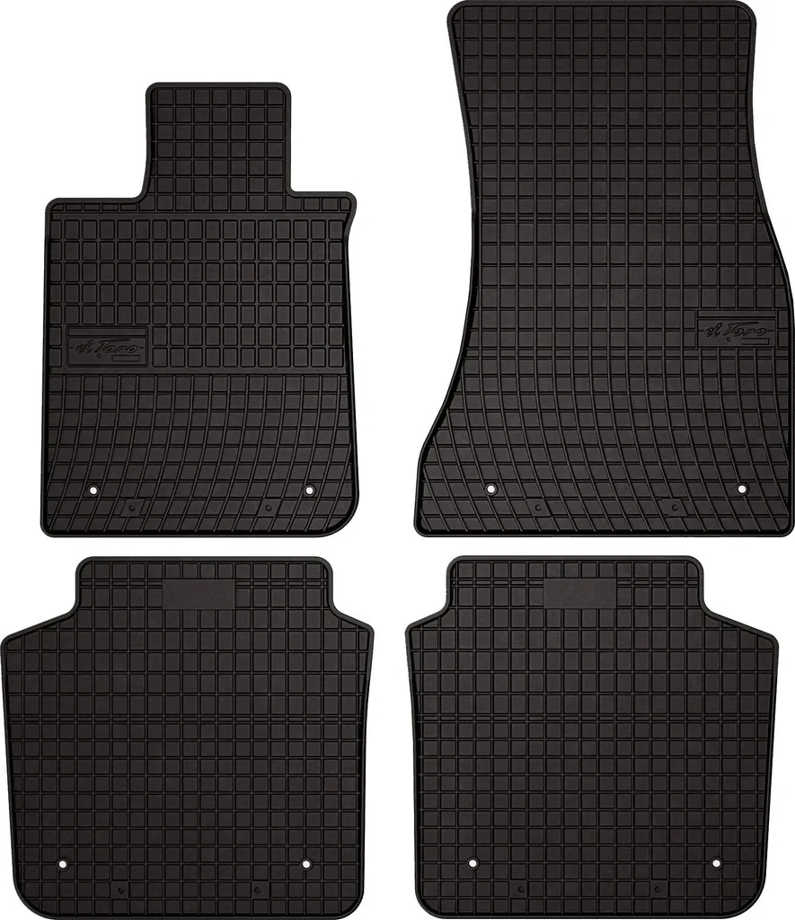 Tappetini Gomma Premium BMW Serie 7 G12 Berlina Long - Neri 4pz
