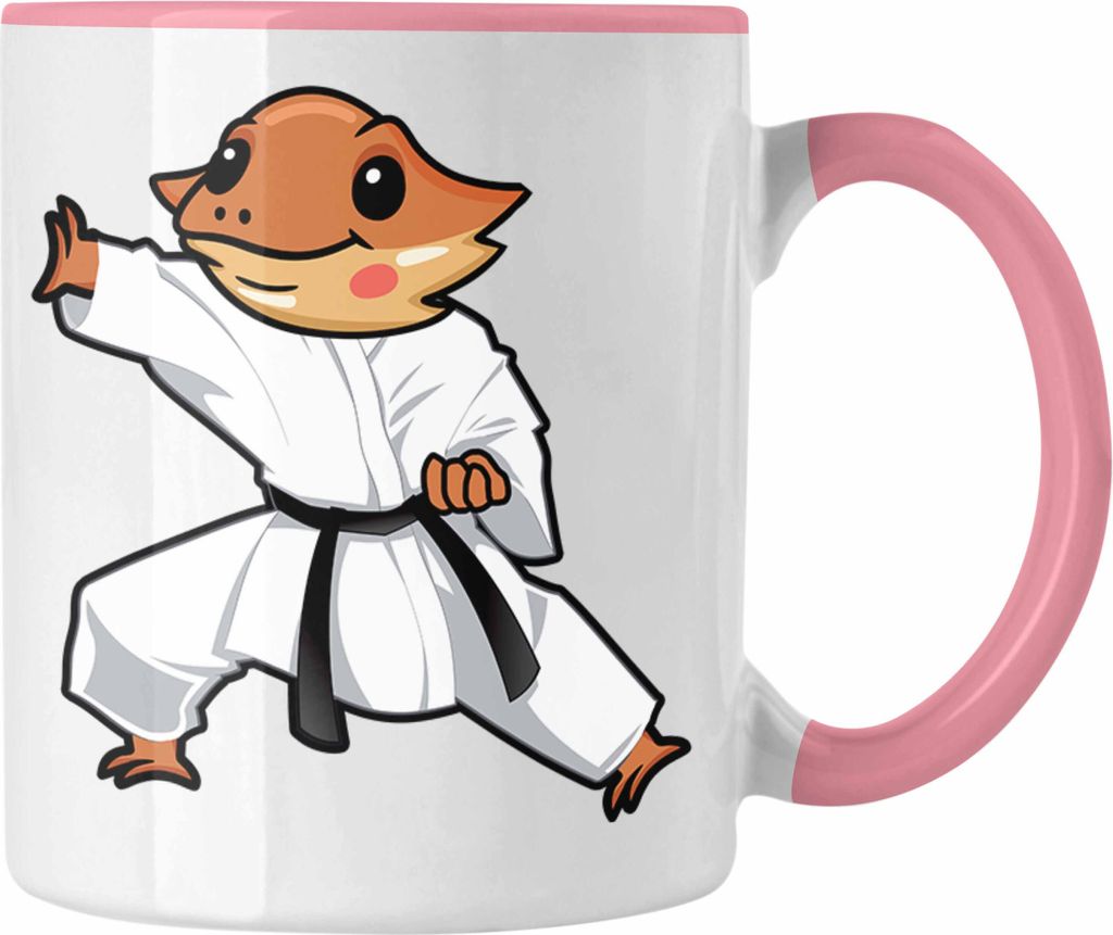 Trendation - Karate Bartagam Tasse Grafik Geschenk Lustig (Rosa)