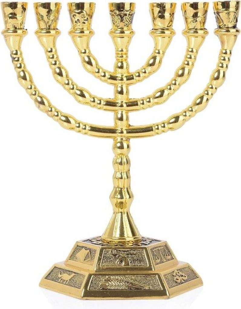 Candelabro a 7 bracci color oro - 203 cm - Elegante design Immagine del prodotto 