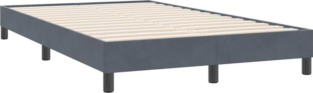 Bettgestell ohne Matratze Dunkelgrau 120x220 cm Samt