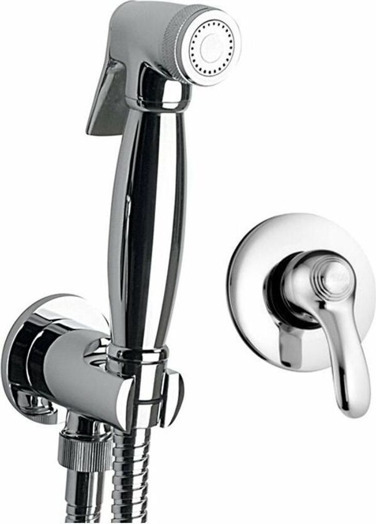 Unterputz-Armatur mit WC-Handbrause Retro, Chrom