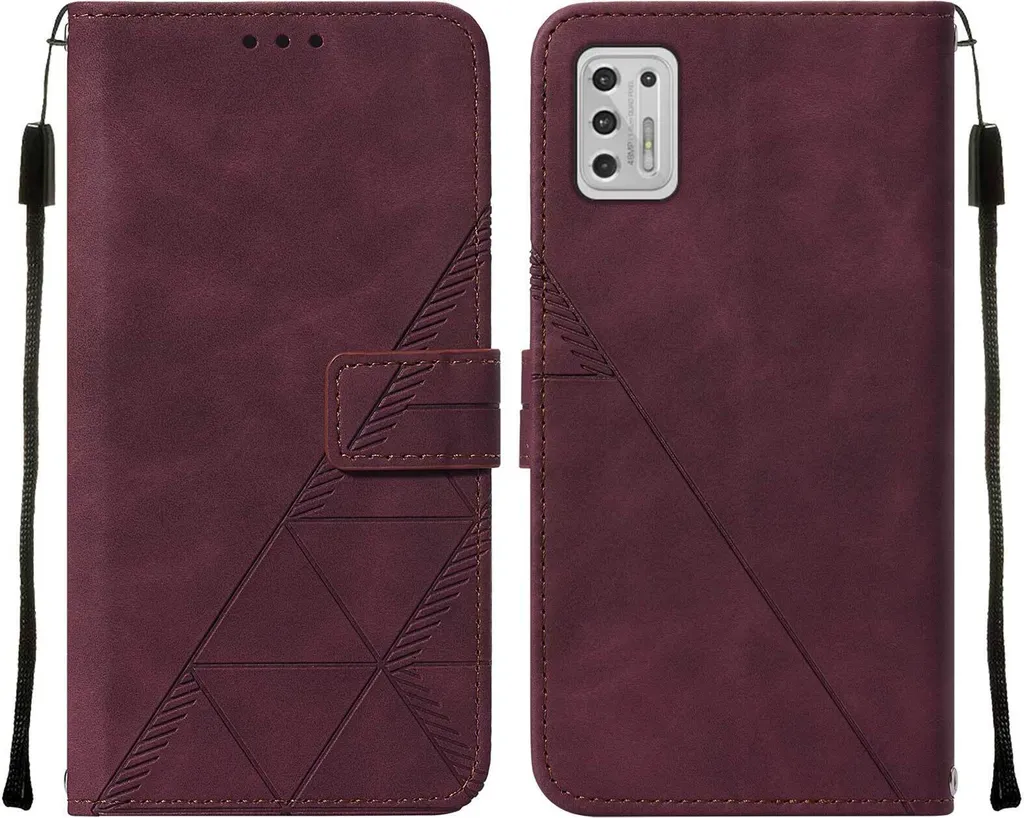 Cover Moto G Stylus 2021 Flip Pelle Rossa | Protezione Business Goffrata