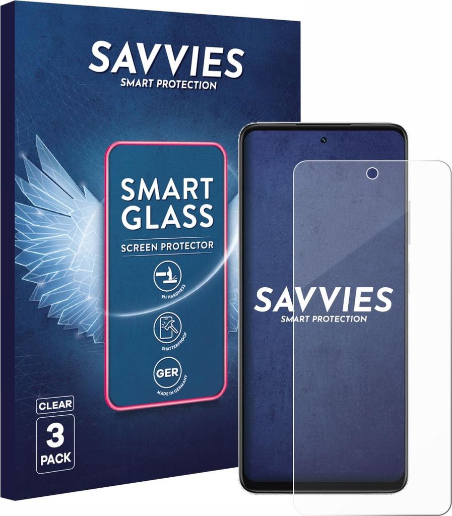 3x Savvies Schutzglas Folie für Oppo A5x 4G 9H Panzer Schutzfolie Glas Displayschutz klar transparent