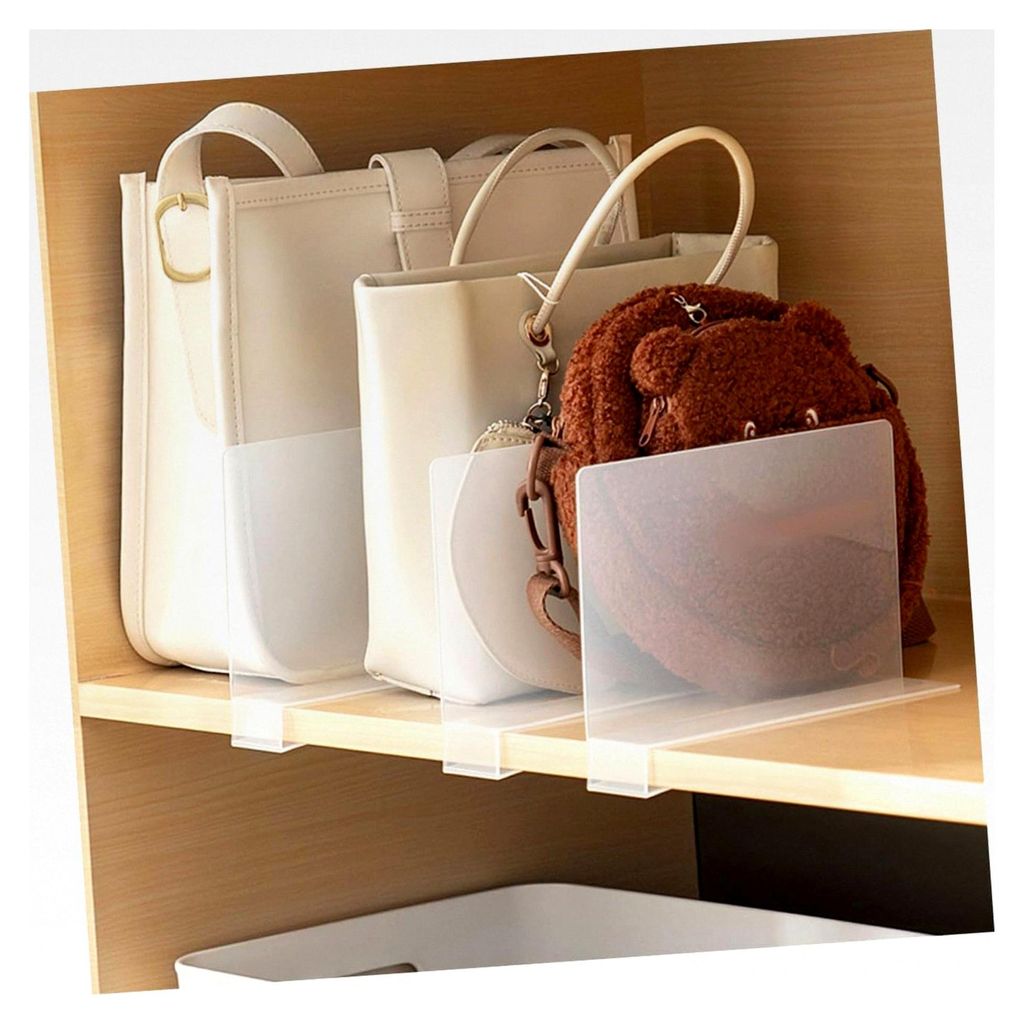 4 Stück Regalteiler aus Kunststoff für Schränke zur Trennung von Regalböden zur Optimierung des Stauraums in Kleiderschränken und Bücherregalen