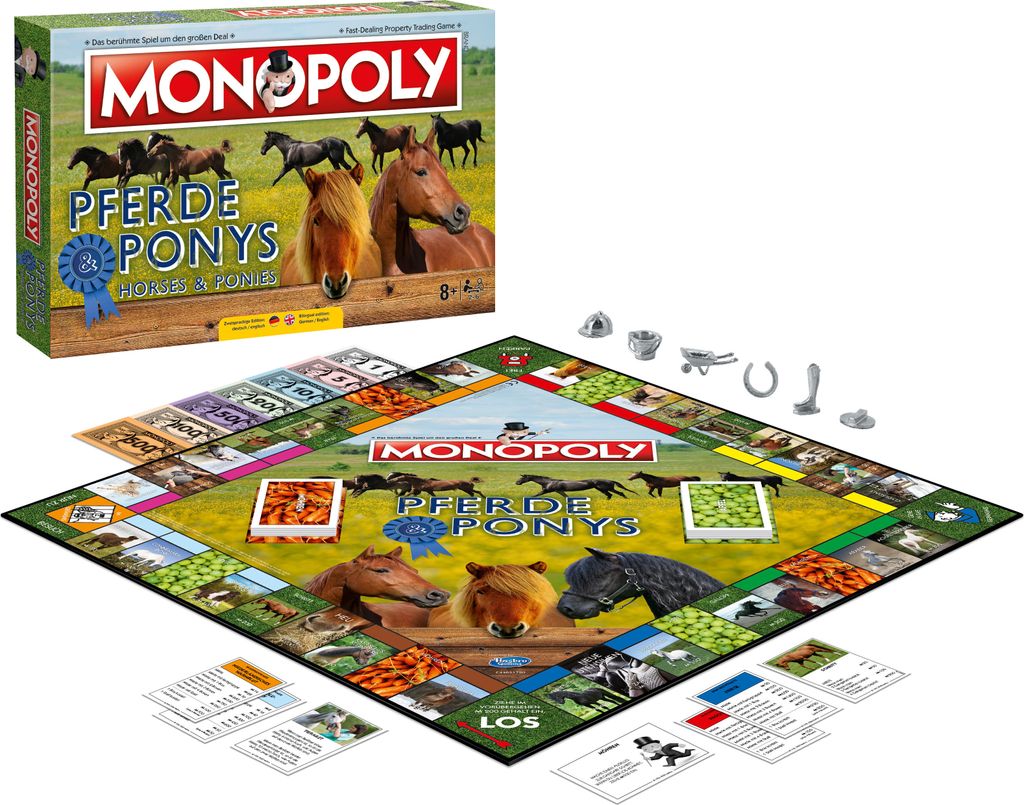 Monopoly Pferde und Ponys Edition Gesellschaftsspiel Brettspiel Tiere Spiel