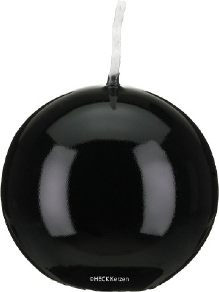 Kugelkerze Klarlack - hochglänzend schwarz  x 70mm, 4 Produktbild 
