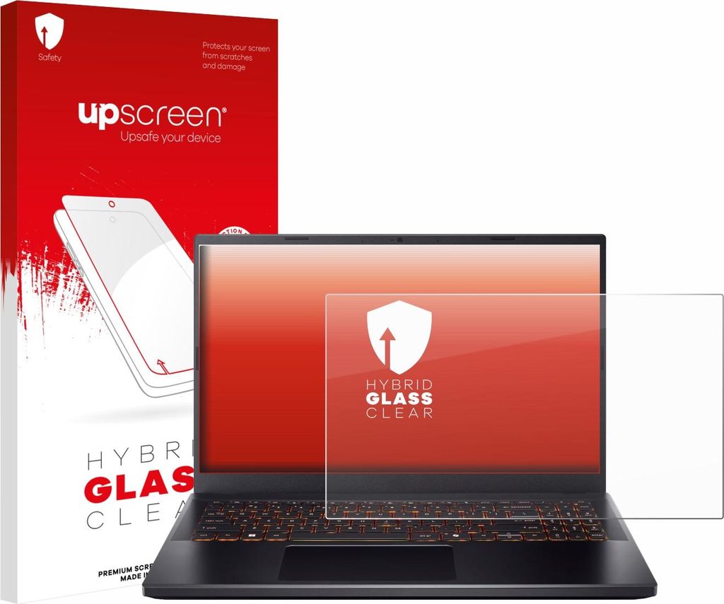 upscreen Schutzglas für Acer Nitro V 15 Schutzfolie Panzer Folie Glas Display Schutz klar
