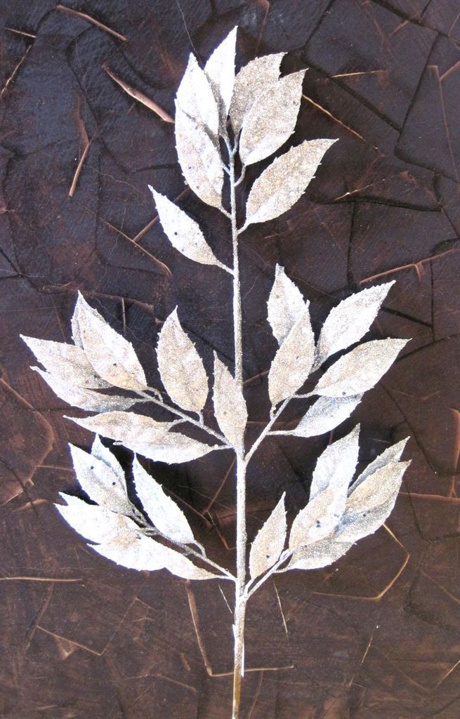 Glitter-Ast silber Gesamtlänge ca. 69cm Gesamtbreite ca.22,0cm