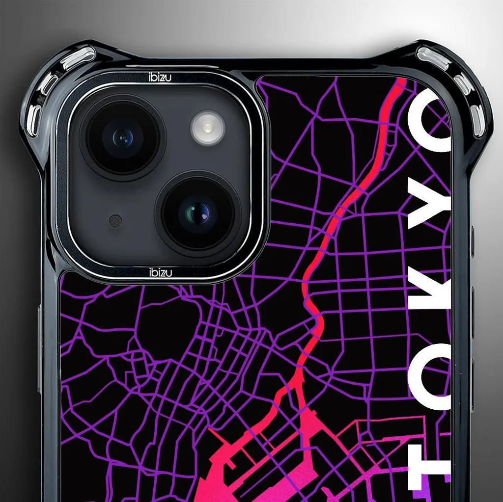 Coque iPhone 14 Plus MagSafe Antichoc avec Plan de Tokyo par IBIZU