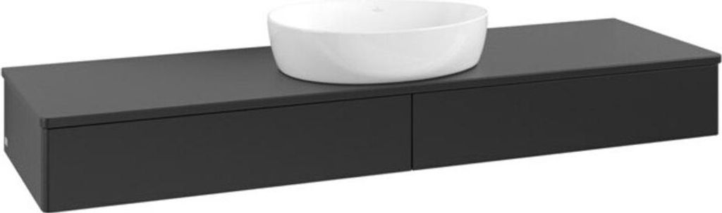 V&B Waschtischunterschrank ohne Frontstruktur, mit Beleuchtung Antao 160x50cm, WBP-farbe Lac, bla m lacquer