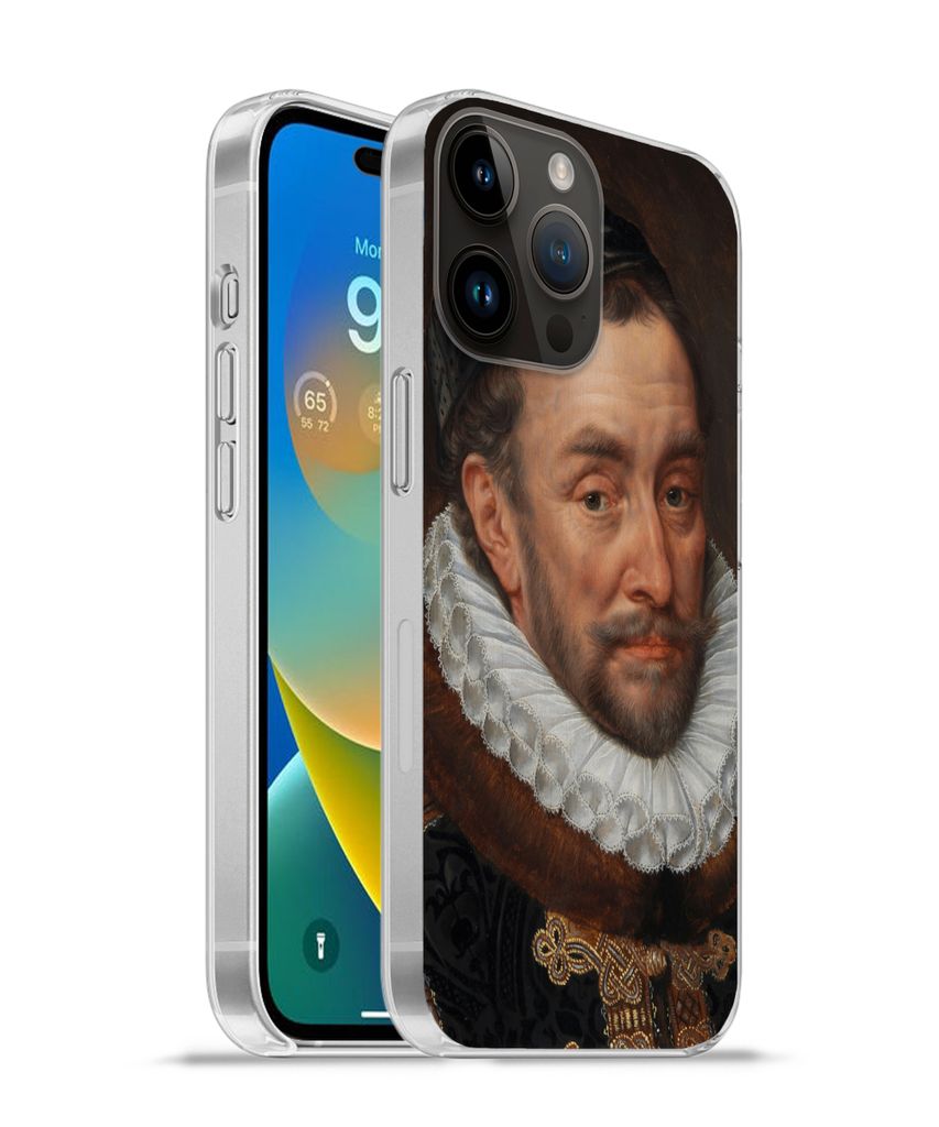 MuchoWow Handyhülle Schutzhülle Hülle für Apple iPhone 14 Pro - Softcase Wilhelm von Oranien - Gemälde von Adriaen Thomasz. Silikon Softcase...