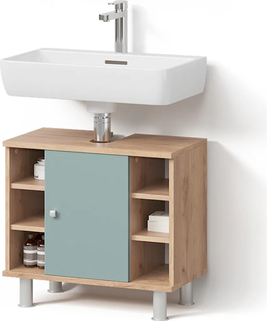 Mobile Sottolavabo Livinity Fucino 60cm Quercia Oro - Arredo Bagno