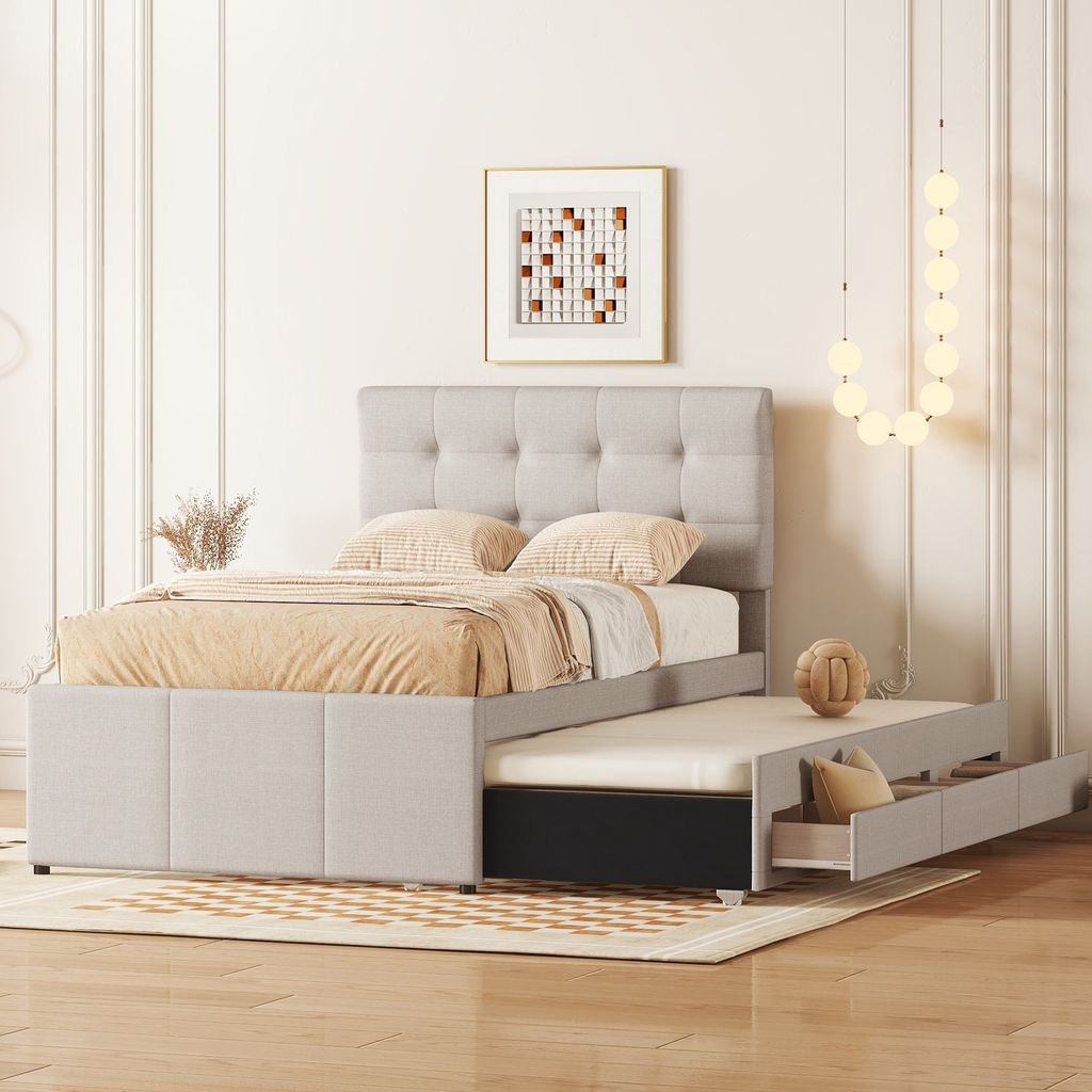 okwish Polsterbett 90x200 cm, Doppelbett, Familienbett, Produktbild 