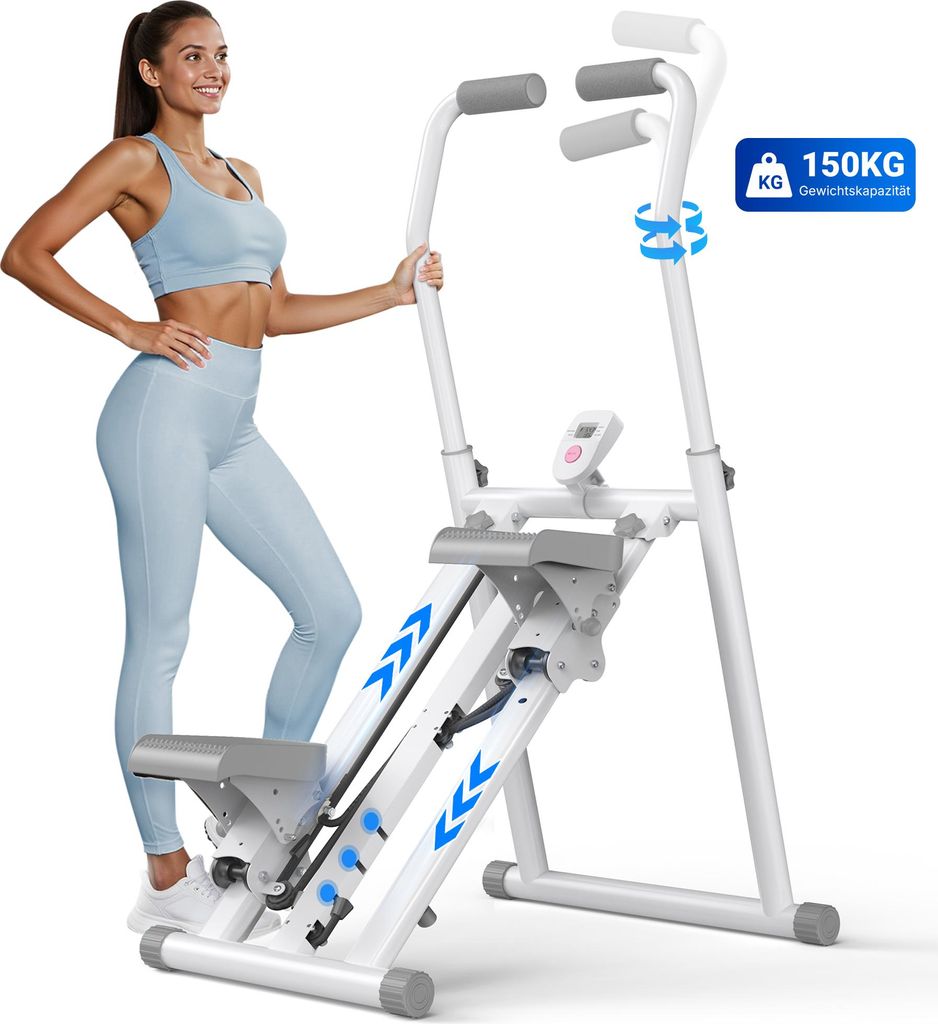 Stepper für Zuhause – 2025 Treppensteiger, vertikaler Klettertrainer, Ganzkörper-Workout, rutschfeste Pedale, langlebiges Fitnessgerät