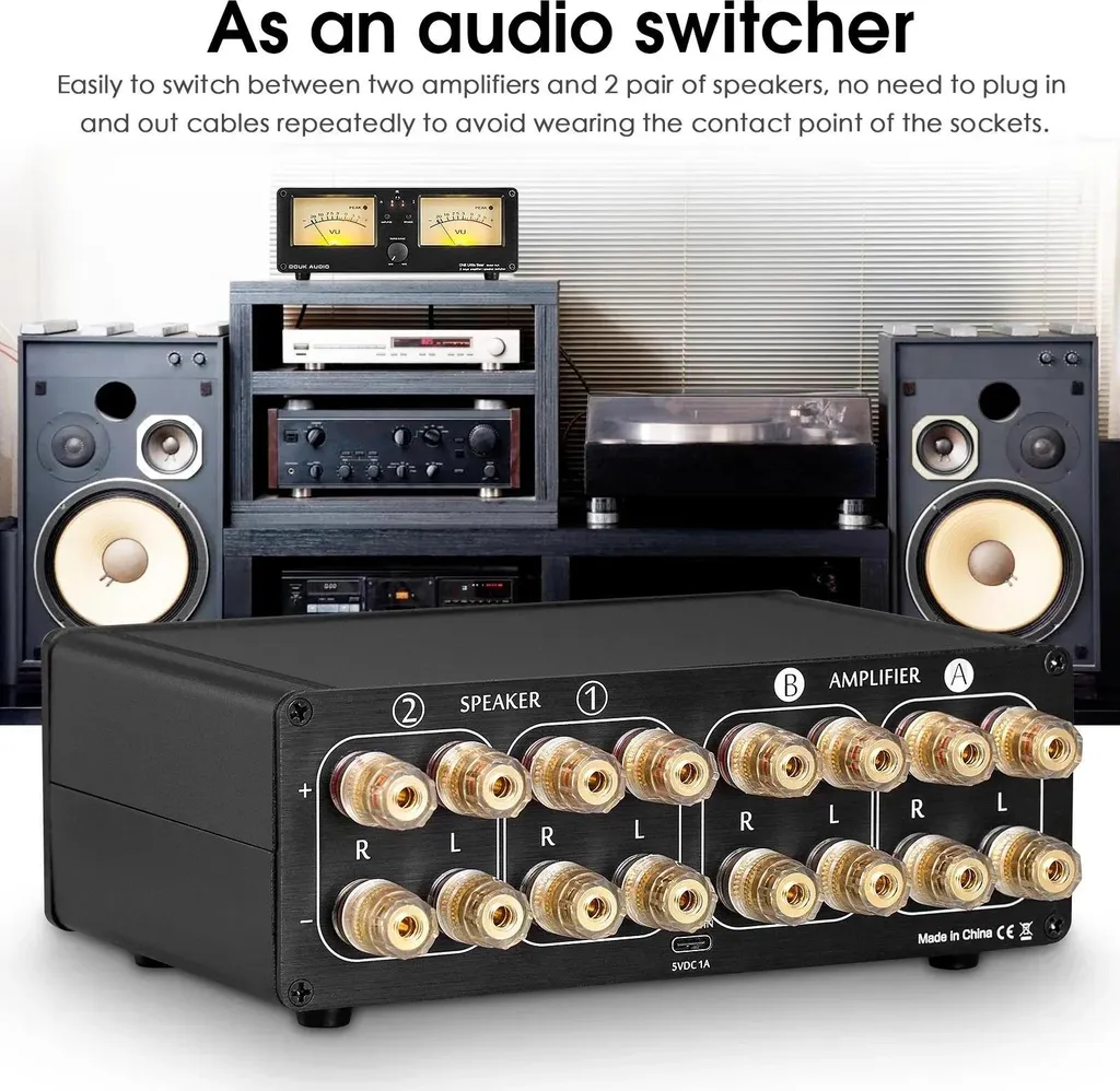 Plus de Câbles à Brancher : Commutateur Audio avec VU-mètre et Télécommande