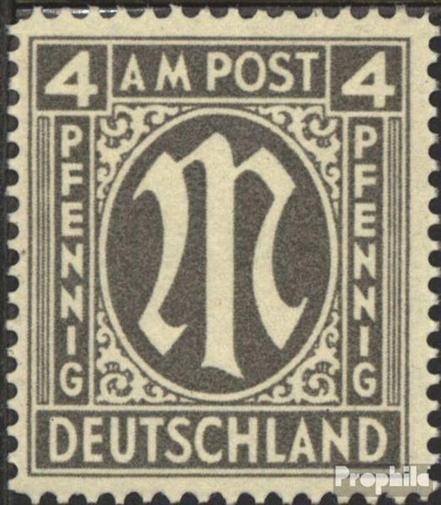Briefmarken Bizone (Alliierte Besetzung) 1945 Mi 11C y gestempelt AM-Post