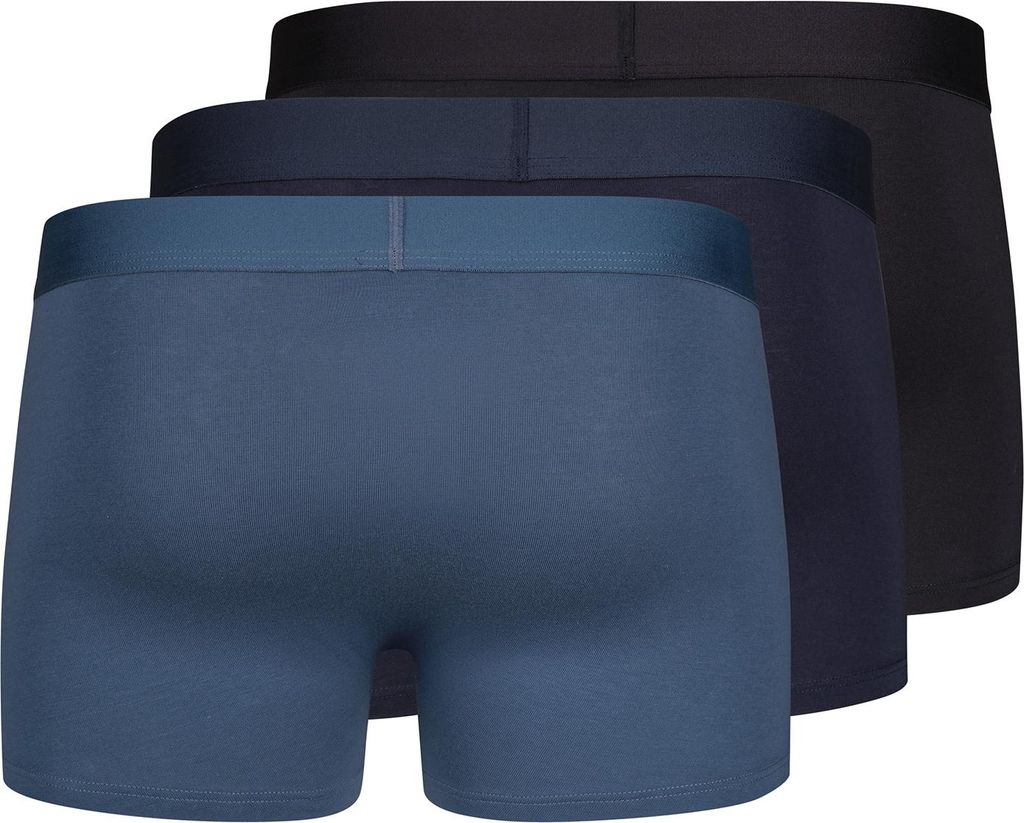 Skiny Herren Trunks 3er Pack Baumwolle Stretch Multipack Basketball Selection Blau Unifarben