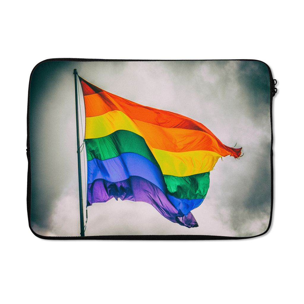 MuchoWow Laptop Hülle 13 Zoll Foto einer Regenbogenflagge Laptoptasche - Laptophülle - Sleeve - Rundumschutz
