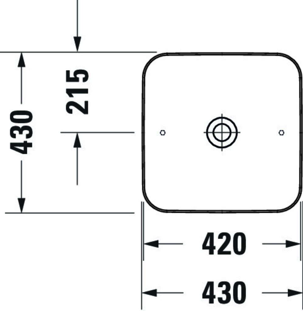 Duravit Cape Cod Aufsatzbecken, 430 × 430 mm, ohne Hahnloch, ohne Überlauf, 2340433200