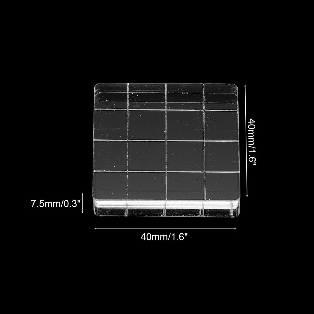1.6"x1.6" Acryl Stempelblock, 6 Stš¹ck Klare Stempelbl?cke Mit Gitterlinien Dekorative Montagebl?cke Quadratisch Fš¹r Scrapbooking DIY Basteln ...