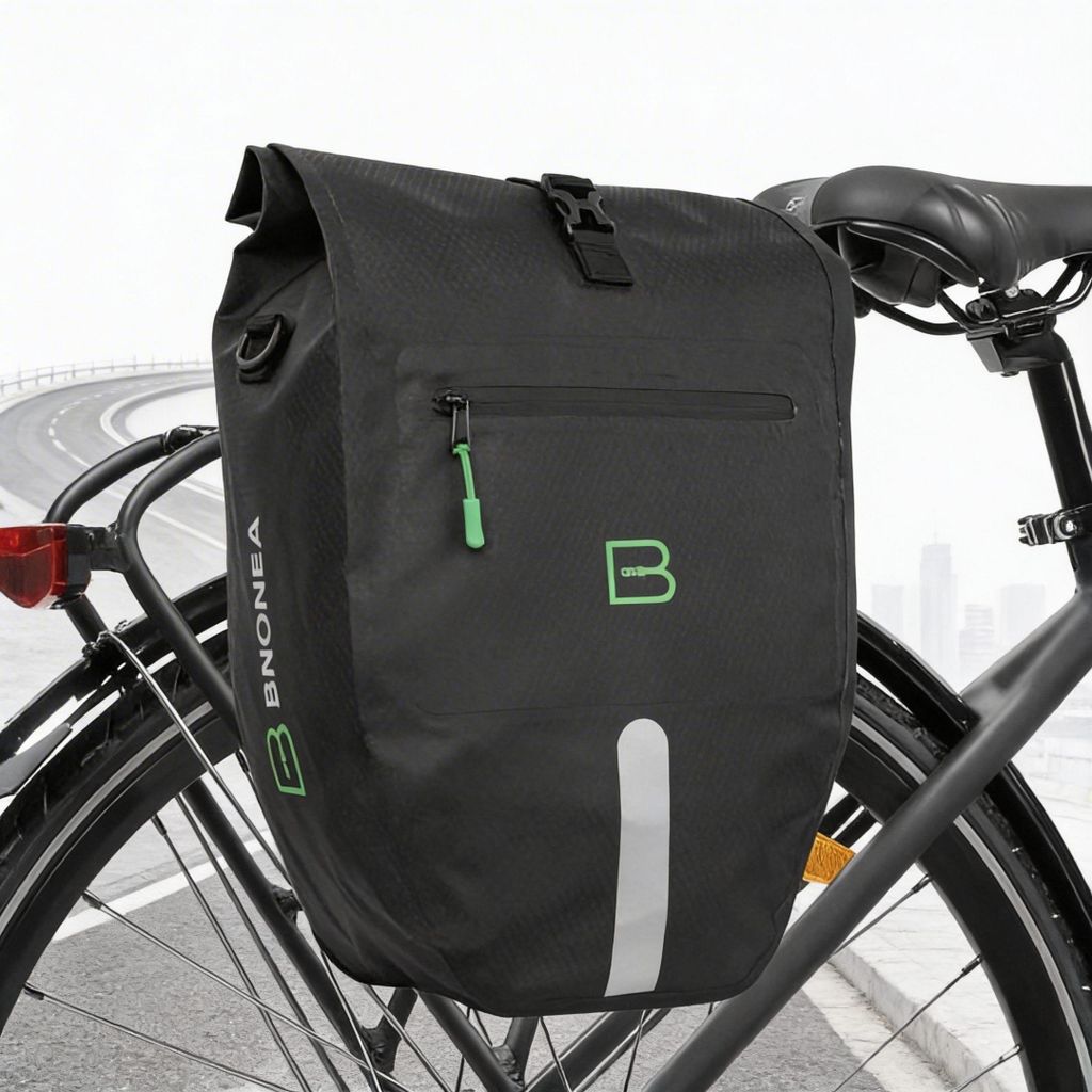 BRONEA 2 in 1 Gepäckträgertasche für Fahrrad - XXL 28 Ltr - INNOVATIVES Click-System - Fahrradtasche für alle Gepäckträger - Wasserdicht | ...