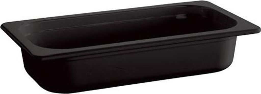 APS 84310 GN 1/4 Behälter ECO LINE, 26,5 x 16,2 cm, Tiefe 100 mm, 1,9 Liter, Melamin, schwarz
