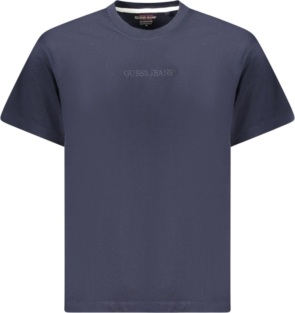 Herren Oversize T-Shirt Blau mit Logo-Stickerei aus Baumwolle