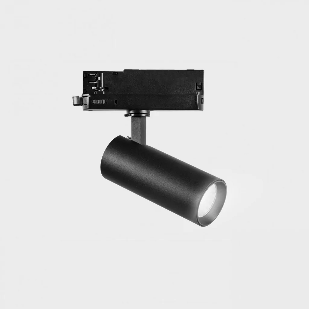 Spot sur rail LED Noir DALI FAME KOHL Lighting 10W pour Rails Triphasés