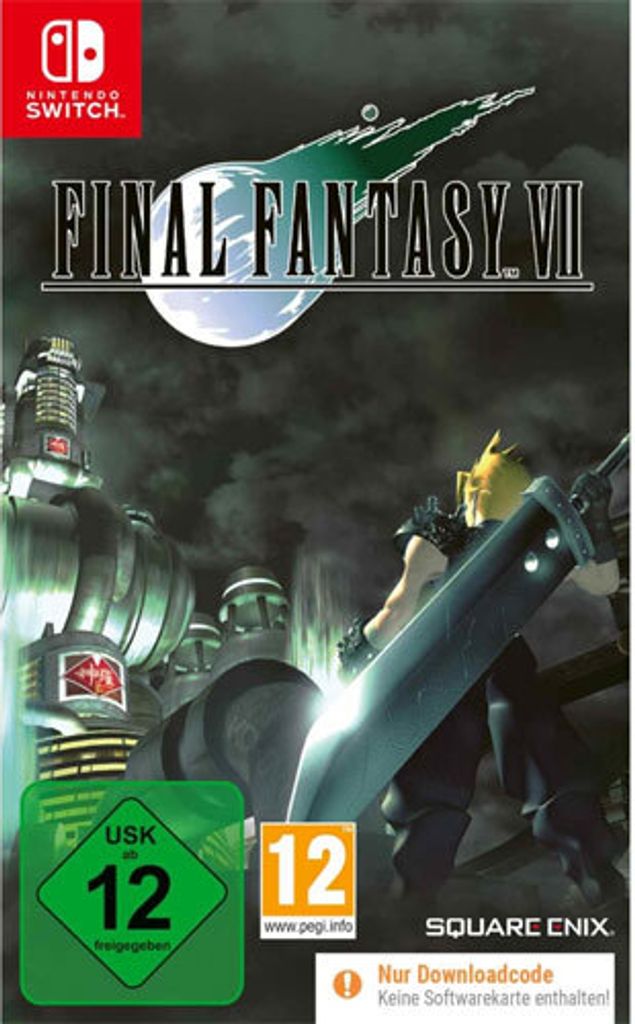 The image shows the cover art for the video game Final Fantasy VII for Nintendo Switch.