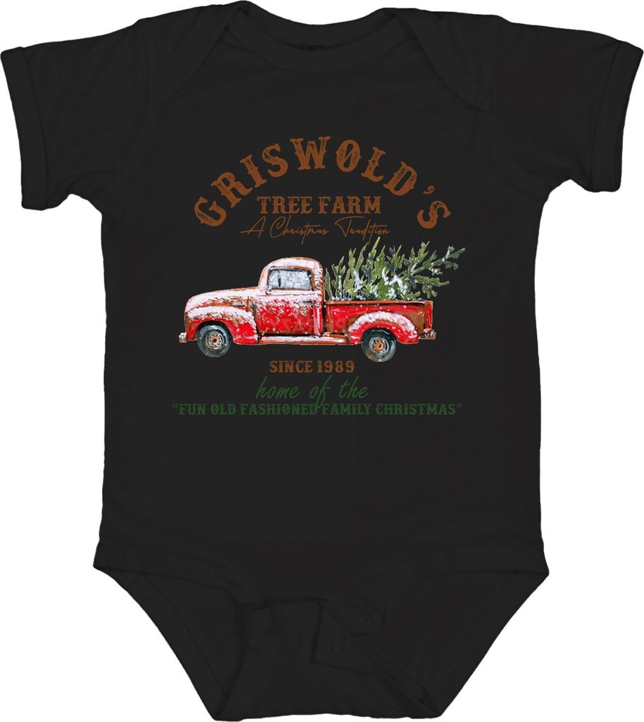 Griswold's Tree Farm orange Clark - Weihnachten Christmas Xmas Unisex Baby Body, Schwarz, 3/6
